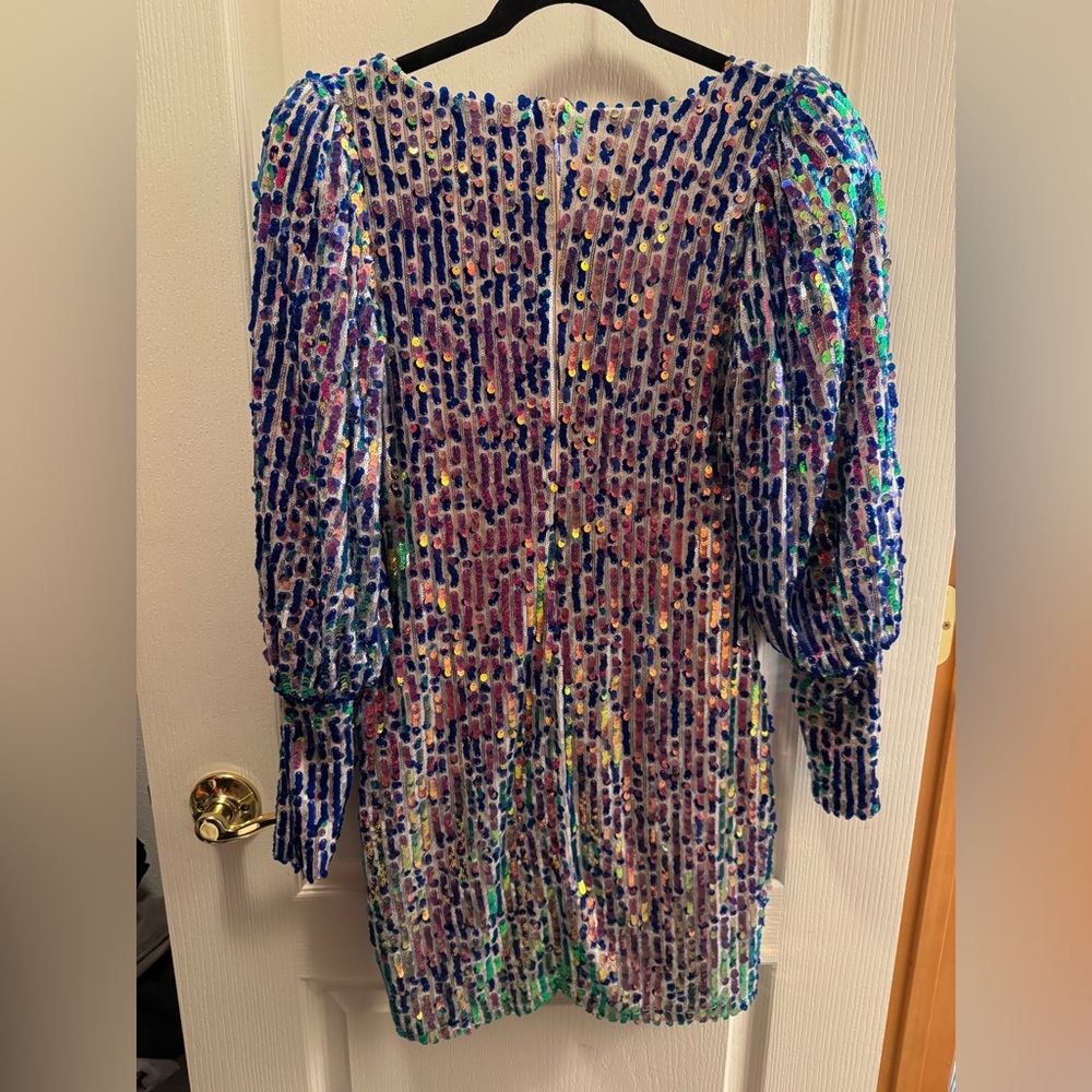 VENUS Iridescent Sequins Mini Dress - Picture 6 of 8